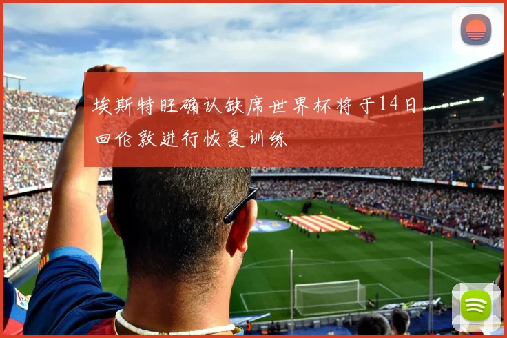 埃斯特旺确认缺席世界杯将于14日回伦敦进行恢复训练